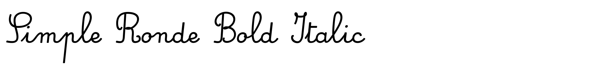 Simple Ronde Bold Italic image
